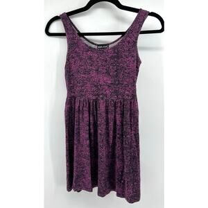 Wet Seal Mini Dress Babydoll Size XS Purple Black WhimsyGoth Y2K FairyGrunge